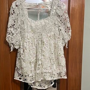 For Love And Lemons White Lace Mini Dress